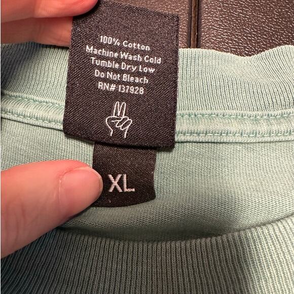 OnlyNY Sage Green Speed Logo Cotton Crew Neck Short Sleeve T-Shirt Size XL - Picture 5 of 7